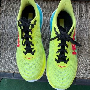 Hoka Yellow and Blue Running Shoes. Comfy, vibrant & stylish